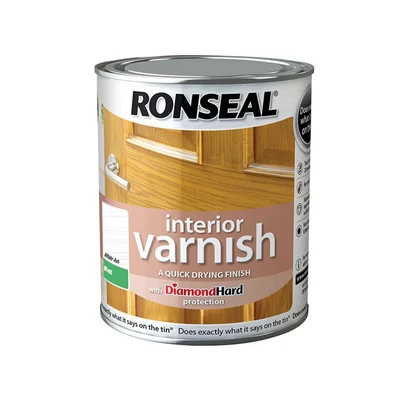 Image of Ronseal Interior Varnish White Ash Matt 750ml