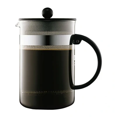 Image of Bodum BISTRO NOUVEAU Coffee Maker (French Press System, Dishwasher Safe, 1.5 L/51 oz, 12 Cup) Black