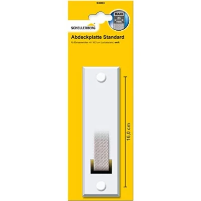 Image of Schellenberg Standard Maxi 53003 Roller Shutter Belt Cover Hole Spacing 16 cm for Winder and Inlet White