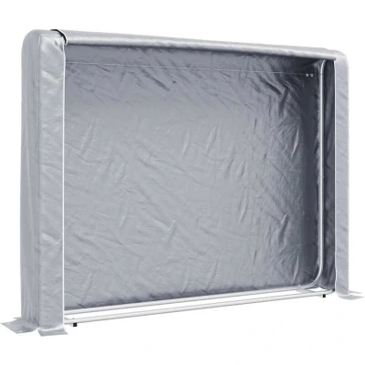 Image of vidaXL Firewood Rack with Rain Cover 200x25x150 cm Galvanised steel