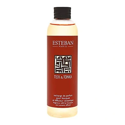 Image of Esteban Paris Teck Woody Perfume Refill 250 ml for Bouquet and Ceramic Diffuser, Tonka