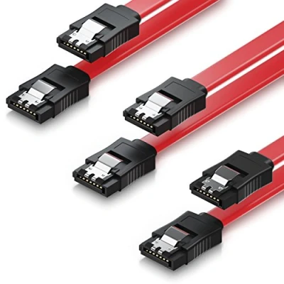 Image of deleyCON SATA Cable + Sets 3x 50cm gerade Rot