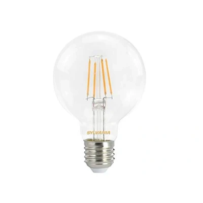 Image of Sylvania Toledo Retro G80 LED Lamp, 470lm Luminous Flux, E27 Cap/Base, Clear Finish, 4 W, Homelight