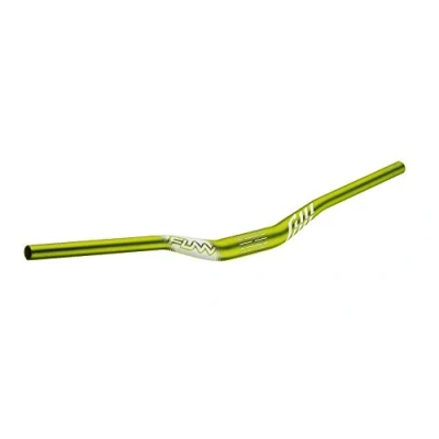 Image of Funn Full On Mountain Bike Handlebar with Bar Clamp 35mm and Width 785mm, Tough Lightweight Alloy Riser for MTB, BMX Road Bike, Rise 30mm MTB (Green)
