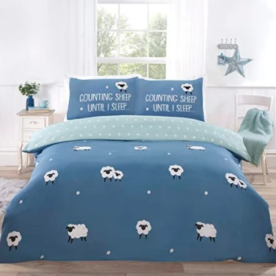 Image of Rapport Home Counting Sheep Duvet Set (Single, Blue)