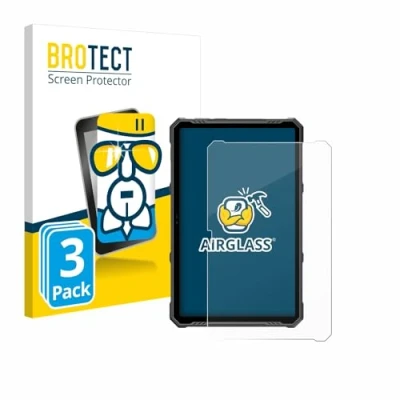 Image of brotect Glass Screen Protector Film compatible with Ulefone Armor Pad 3 Pro / 4 Ultra (3 Pack) Foil Protection [Scratch Resistant]