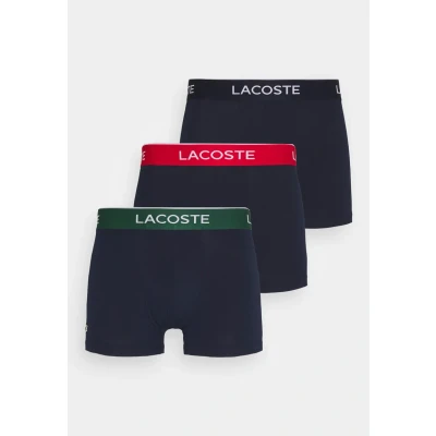 Image of Lacoste 3 PACK Trunks Navy blue/greenrednavy blue, Men&#039;s, Size: Small, blue/green/red/navy blue