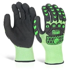 Image of Glovezilla Foam Nitrile Coated Glove Green Large