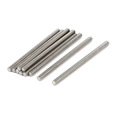 Image of Sourcingmap M6 x 100mm 304 Stainless Steel Fully Male Threaded Rod Bar Studs Fastener 10 Pcs