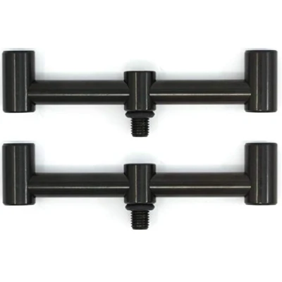 Image of Phoxinus 2 Mini Buzz Bars, Black, 13cm. Suitable for rod pods, bank sticks, rests, butt rests etc. Buzzer bars. Carp, course, match fishing equipment, accessories, gear rest.