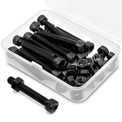 Image of M6 1.0 x 50mm 20PCS Socket Head Cap Screws Bolts and Nuts Set 12.9 Grade Alloy Steel Allen Drive