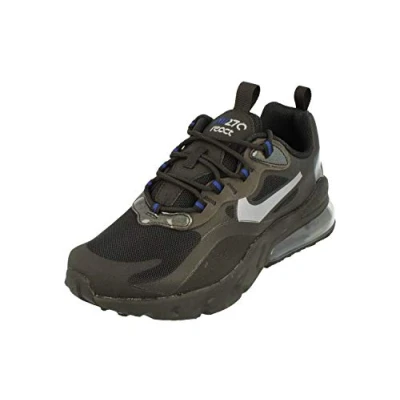 Image of NIKE Air Max 270 React GS Running Trainers CZ4209 Sneakers Shoes (UK 3.5 us 4Y EU 36, Black Metallic Cool Grey 001)