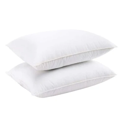 Image of AK InHome Pillows 2 Pack Luxury Hotel White Medium Support Back Stomach Sleepers Bed for Neck &amp; Shoulder Pain Hypoallergenic Orthopedic Pillow Standard Size (50x75cm)