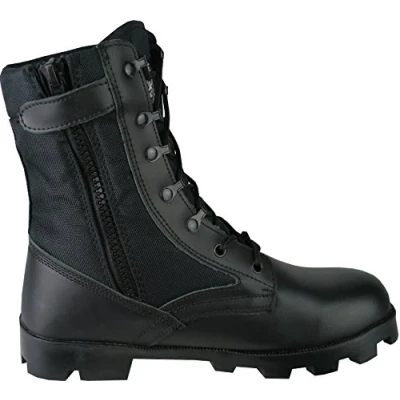 Image of Savage Island Army Combat Side Zip Jungle Patrol Tactical Military Boots Black
