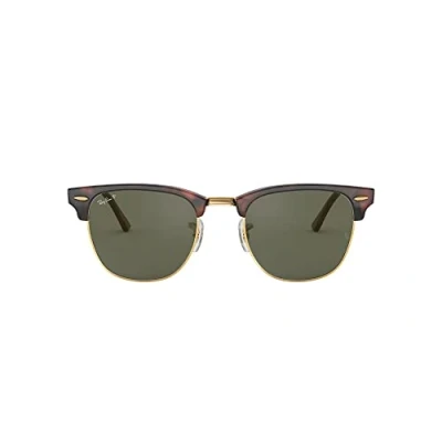 Image of Ray Ban Round Mens Red Havana Green Polarized Sunglasses One Size