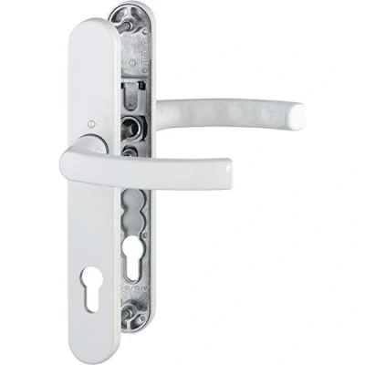 Image of Hoppe Liege 3760970 Door Handle Set on Narrow Plate Thickness 67 72 mm White