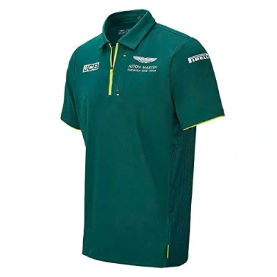 Image of Aston Martin F1 Official Team Mens Green Softshell Jacket Size Small
