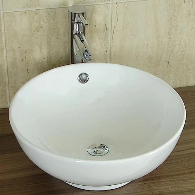 Image of Europa Legacy 420x420 0th White Ceramic Counter Top Basin A19