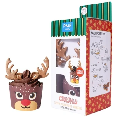 Image of PME Christmas Cupcake Decorating Kit Reindeers (Set of 6)