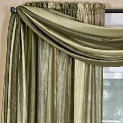 Image of Achim Home Furnishings Curtain Soft Window Scarf, Chocolate, 50x144 EU