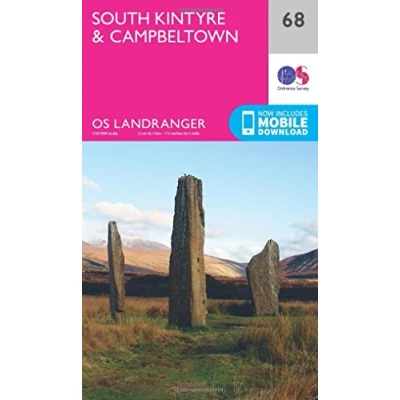 Image of Landranger 68 South Kintyre &amp; Campbeltown Map With Digital Version