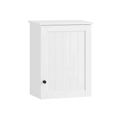 Image of SoBuy BZR19 W, White Wall Mounted Single Door Bathroom Cabinet, 40x23x52cm