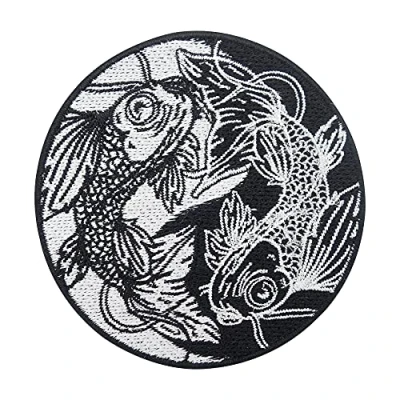 Image of Yin and Yang Koi Fish Iron on Patch Patches, Japan Patch, Embroidery ironable Badges Finally Home