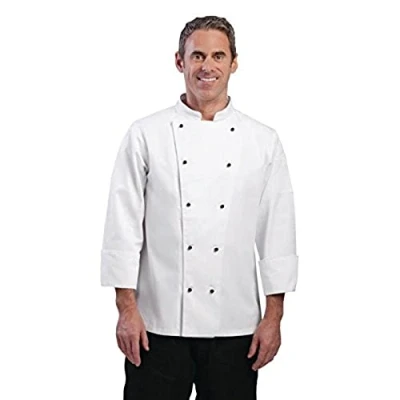 Image of Whites Chefs Apparel DL710 XS Chicago Long Sleeve Chef Jacket, White