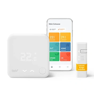 Image of tado Wired Smart Thermostat Starter Kit V3+ The Gives You Full Control Over Your Heating From Anywhere, Save Energy, Easy DIY Installation, Works With Amazon Alexa, Siri, and Google