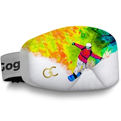 Image of GogglesCover snowboard goggles cover, protective, watercolour design