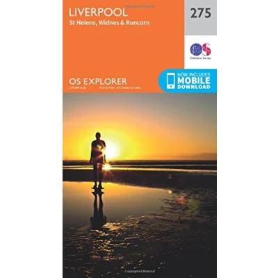 Image of Explorer 275 Liverpool, St Helens, Widnes &amp; Runcorn Map With Digital Version