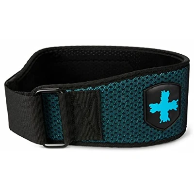 Image of Harbinger 4.5&quot; (11.43cm) Hexcore Weightlifting Belt, Women&#039;s, Light Blue, Small