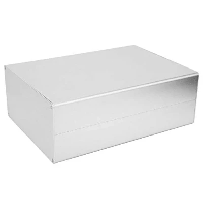 Image of Aluminum Project Box,80x160x220mm Matte Silver Electronic Enclosure Case DIY Box GPRS Circuit Board Shell