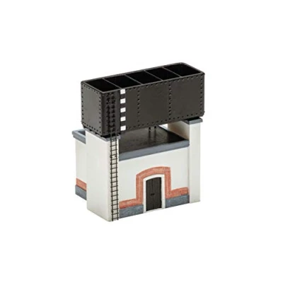 Image of RIVAROSSI HC8060 Water Tank with Small Depot Below Resin Building, Black/Grey/White