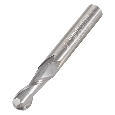 Image of Trend CNC Bullnose Spiral Up Cut Router Cutter, 8mm Shank, Diameter &amp; 22mm Length, Solid Tungsten Carbide, CNC/308X8STC