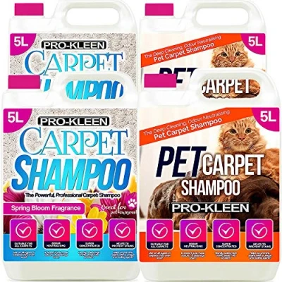 Image of 2 x 5 Litres Pro Kleen Spring Bloom Professional Concentrate Carpet Shampoo with Pet Odour Remover Citrus