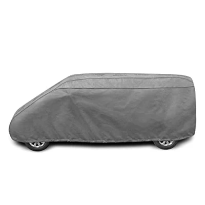 Image of Car Cover Waterproof Grey Outdoor Breathable Van Vehicles Protector For Scratch, Weather And Dirt Protection Storage Bag