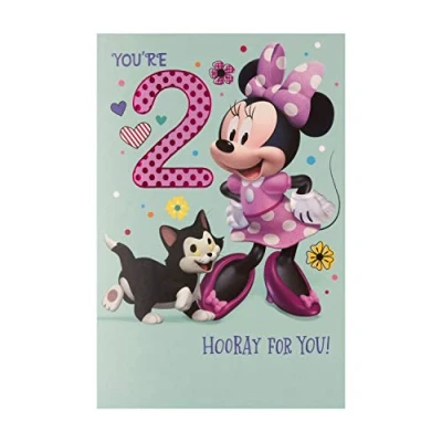 Image of Hallmark 2nd Birthday Card Minnie Mouse Design