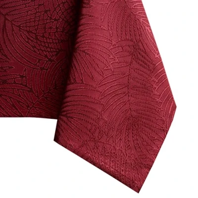Image of AmeliaHome Gaia Lotus Effect Water Repellent Polyester Table Cover Tablecloth Waterproof 140 x 260 cm Bordeaux