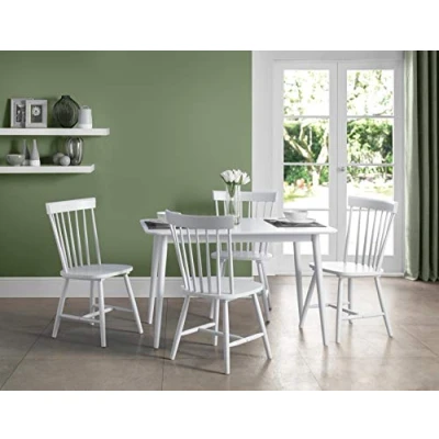 Image of JULIAN BOWEN SET OF 4 TORINO WHITE CHAIRS, Mdf, Height: 90, Width: 52, Depth: 49cm