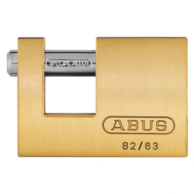 Image of Abus 82/63mm Monoblock Brass Shutter Lock Keyed Alike 8501 ABUKA11571