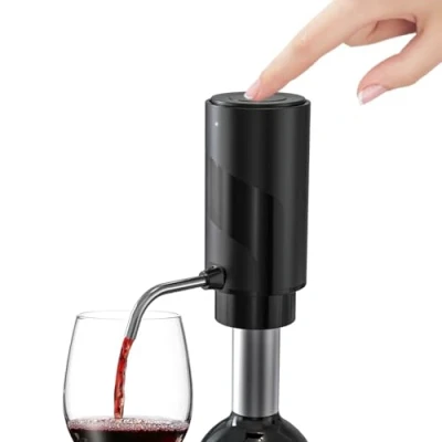 Image of Electric Wine Aerator Pourer Automatic Electronic Decanter for Effortless Aeration, Rechargeable