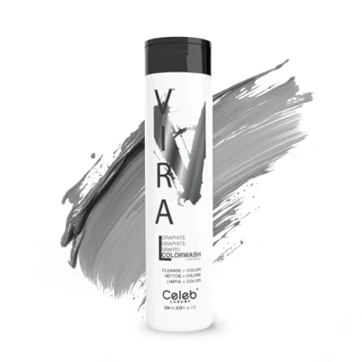 Image of Celeb Luxury Graphite Viral Colorwash, Professional Semi Permanent Hair Colour Depositing Shampoo, Maintains and Refreshes Metallic Silver