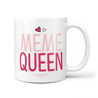 Image of TeHe Gifts Meme Queen Novelty 10oz Ceramic Gift Mug