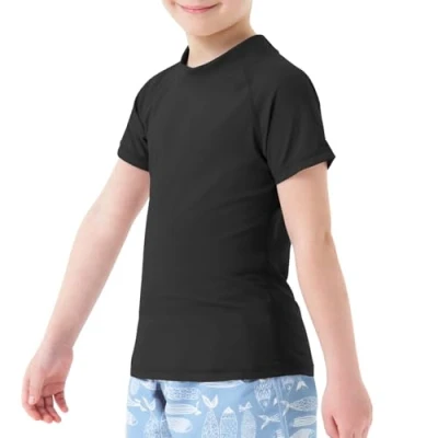 Image of MEETWEE Boy&#039;s Swimsuit Rash Vest Swimming Shirts for Boys Long/Short Sleeve UPF 50+ Sun Protection Guard 5 15 Years