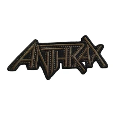 Image of Anthrax Logo Iron On Patch (One Size) (Brown)