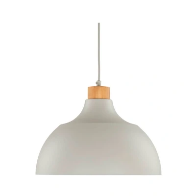 Image of Envostar pendant light Kaitt, wood detail, Ø 34 cm, beige