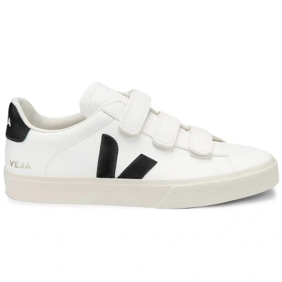 Image of Veja Recife Chromefree Leather Women&#039;s White Black Fashion Trainers