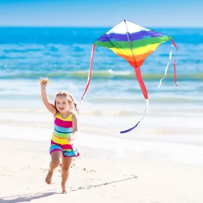 Image of Simxkai Kite for Kids Adults, Easy to Fly, Best Delta Beginners Toddlers, Durable c/w 300ft String
