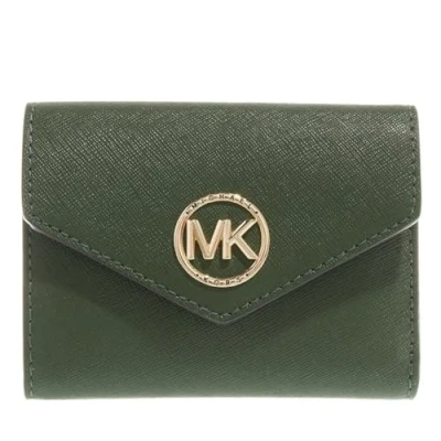 Image of Michael Kors Women MD ENV Trifold Bag, Amazon Green, One Size